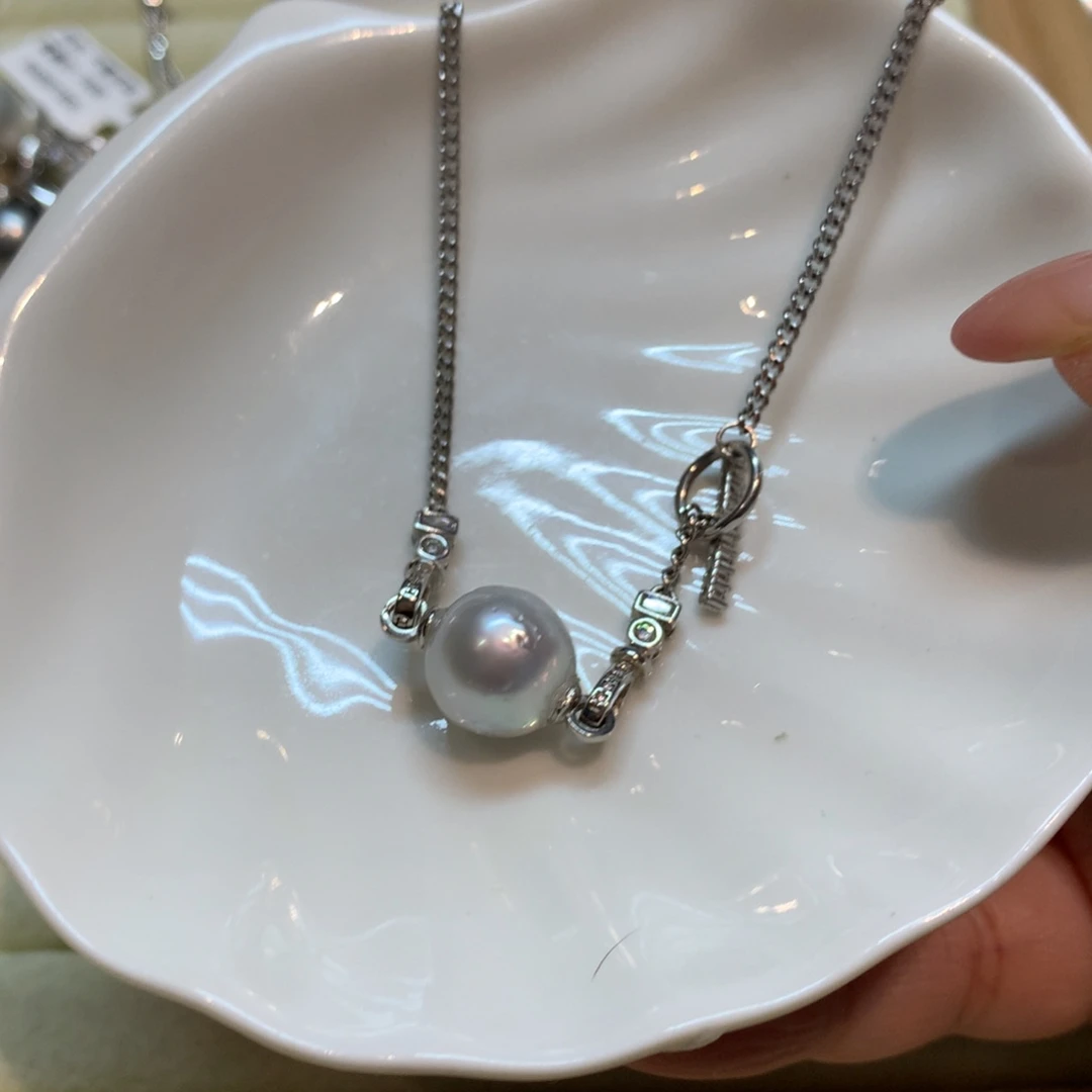 海水珍珠颈饰银S925镶嵌