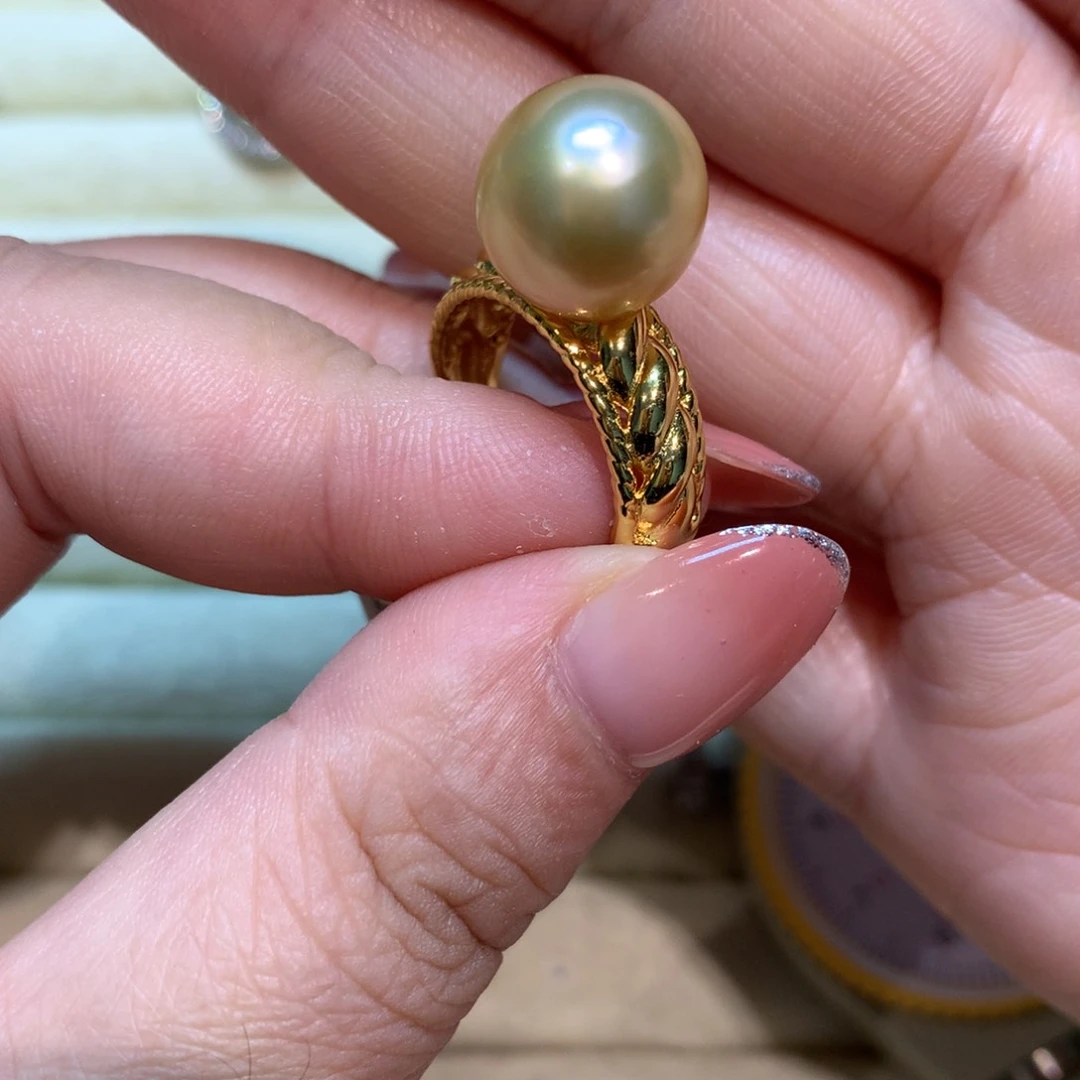 海水珍珠戒指银S925镶嵌