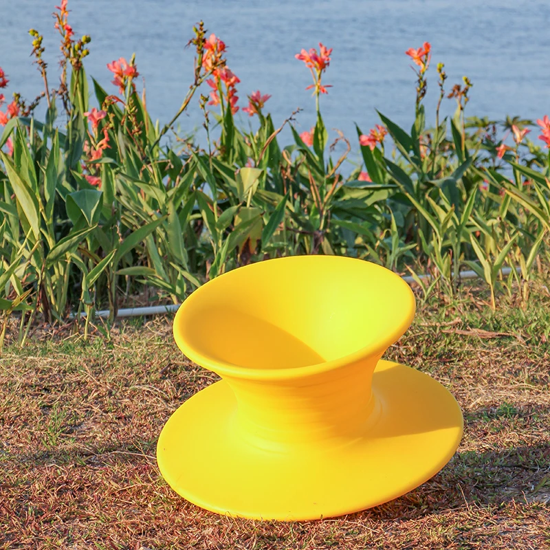 网红陀螺椅子360度不倒翁旋转陀螺椅商场户外成人儿童游乐园凳子