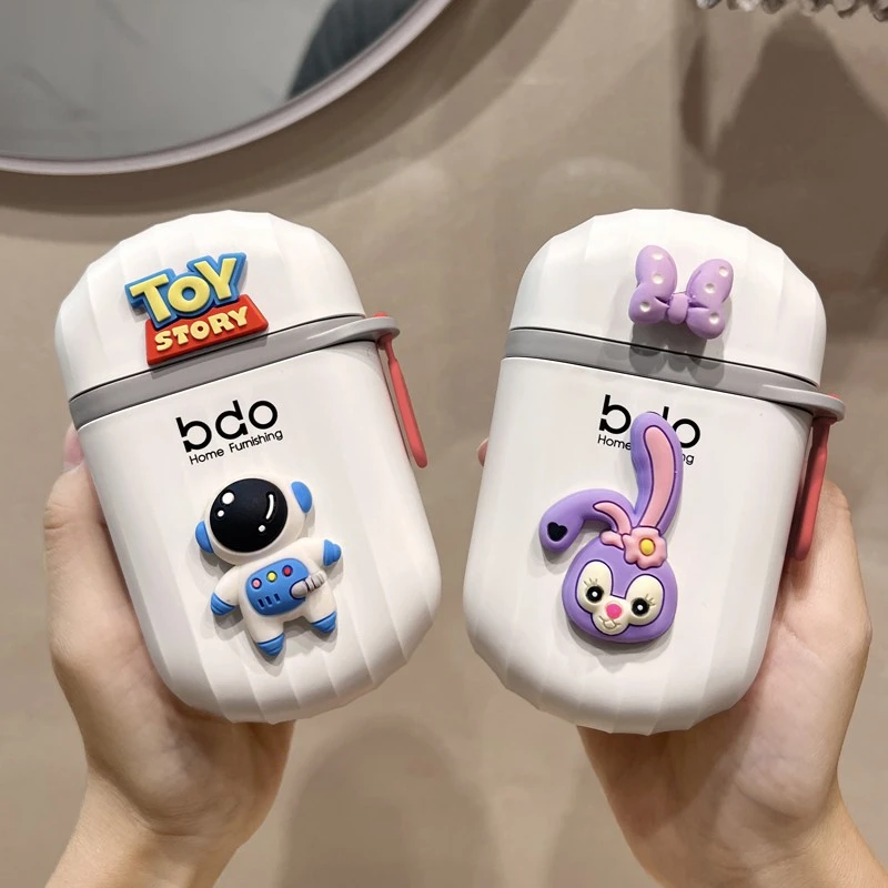 旅行便携式肥皂盒密封收纳盒可爱卡通情侣外出洗漱香皂盒带盖旅游