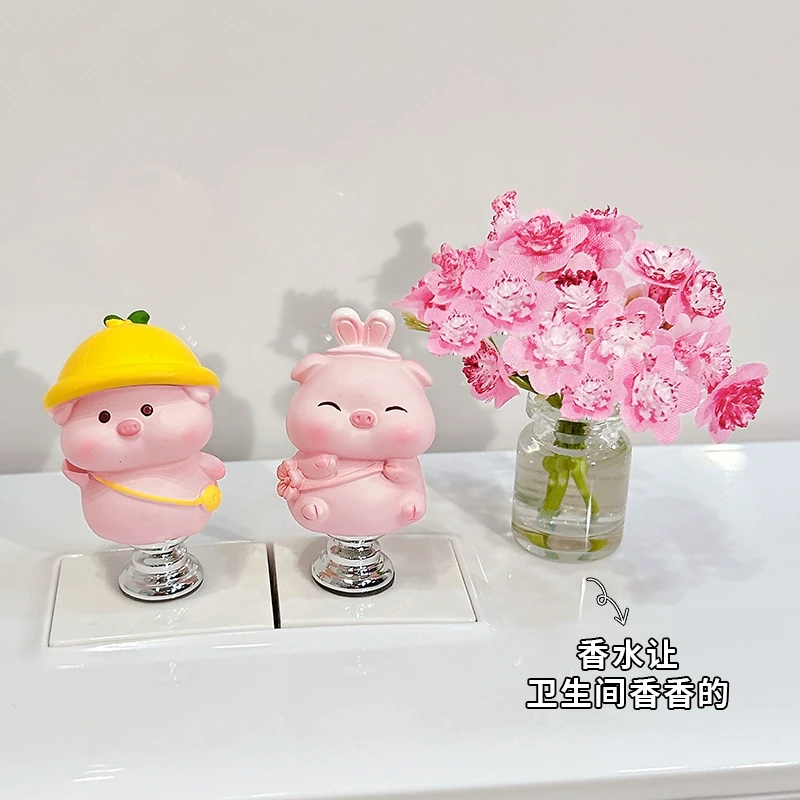 马桶按压器长指甲美甲专用按压冲水开关可爱卡通厕所冲水辅助按钮