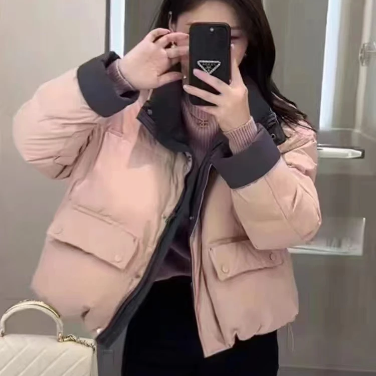 6613#外套短款休闲连帽冬季保暖显瘦百搭潮流加厚韩版短外套