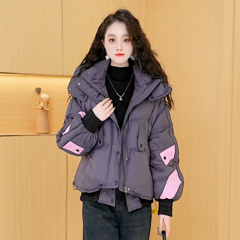 【现货羽绒服】冬季90白鸭绒羽绒服新款时尚气质休闲外套女小个子