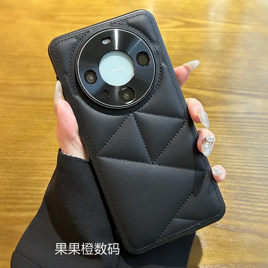 适用华为mate60手机壳云朵小香风mate60pro+高档素皮meta60高级感