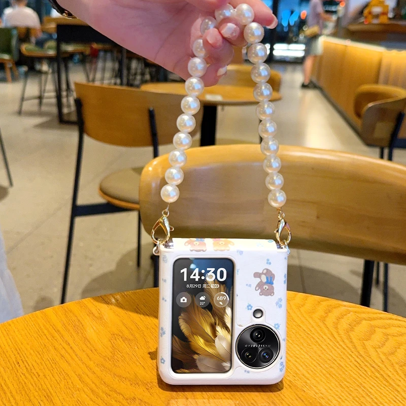 新款适用OPPOFindN3flip手机保护壳手提全包保护套n3flip折叠壳女