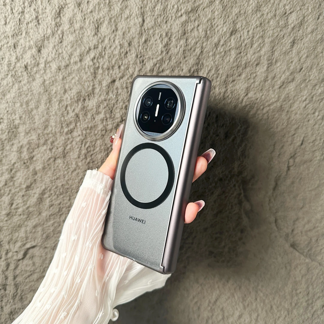 适用华为mateX5手机壳新款零感透明中轴磁吸保护壳防摔超薄透明壳