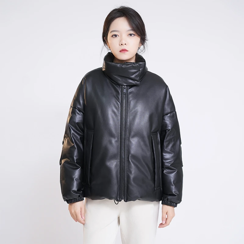 温度自由 高奢半植鞣绵羊皮羽绒服防风真皮90白鹅绒外套保暖 4060