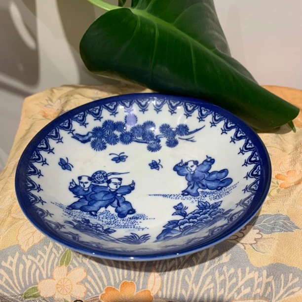 瓷器青花婴戏图盘