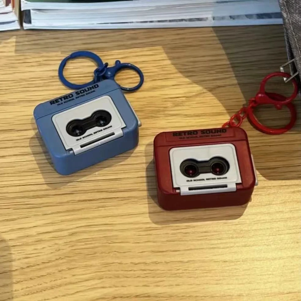 复古录音机情侣表白礼物钥匙扣迷你可录音趣味音乐盒车载摆件学生