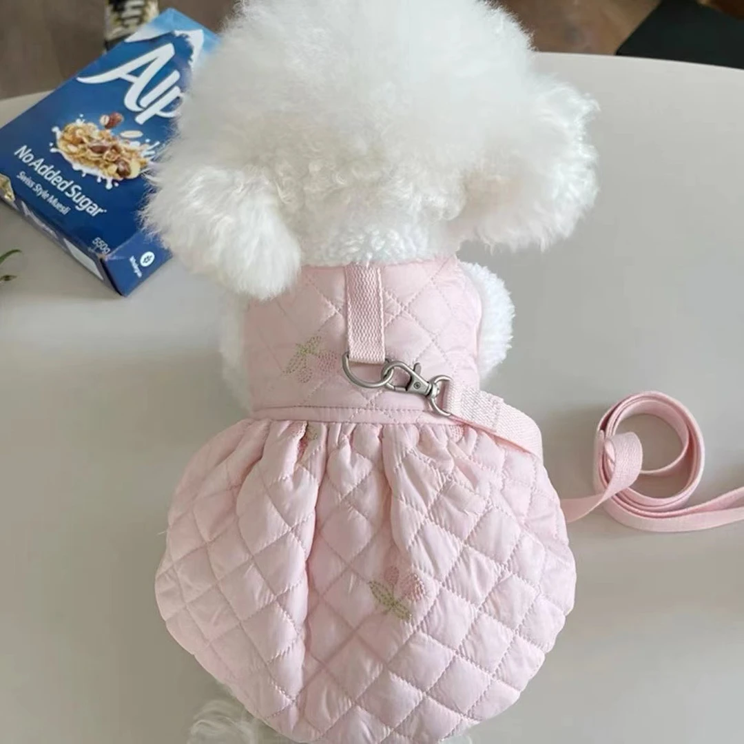 宠物衣服秋冬新款加绒夹棉泰迪比熊狗狗猫咪加厚外出款高颜值新款