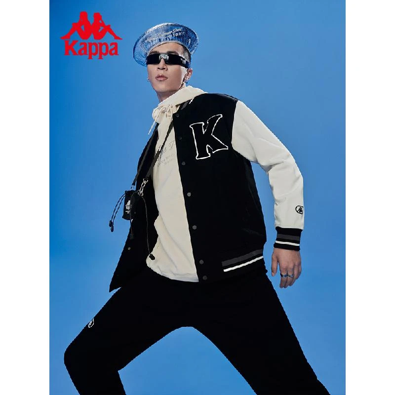 【棒球服2023新款】Kappa卡帕春男女卫衣撞色开衫夹克K0DW2WK70