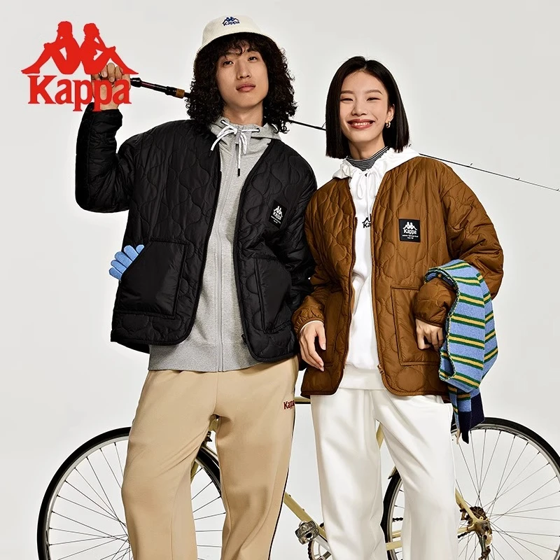 Kappa无领棉服2023新款情侣男女冬户外防寒外套保暖K0DY2MM01P