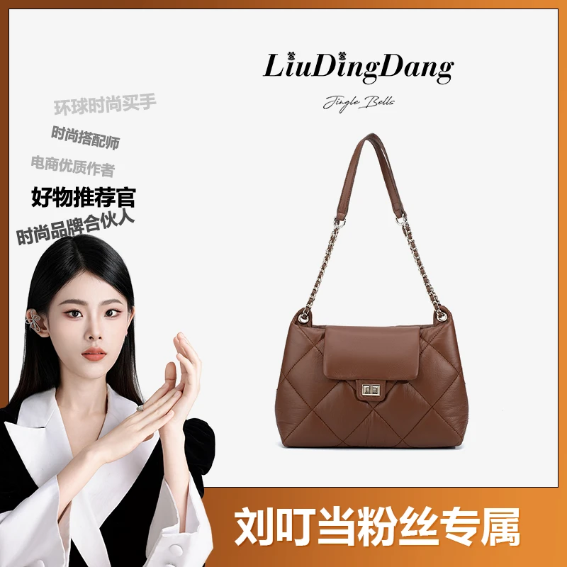 【刘叮当甄选】新款时尚百搭轻奢小众时尚单肩斜跨包H50202