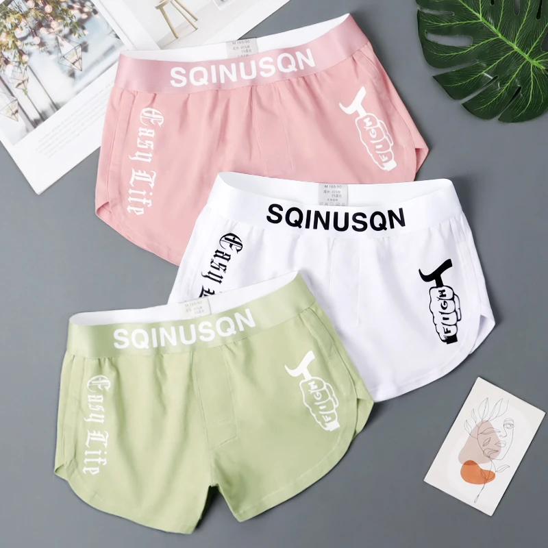 【三条装】男士内裤宽松阿罗裤大码平角裤透气家居裤男生四角短裤头