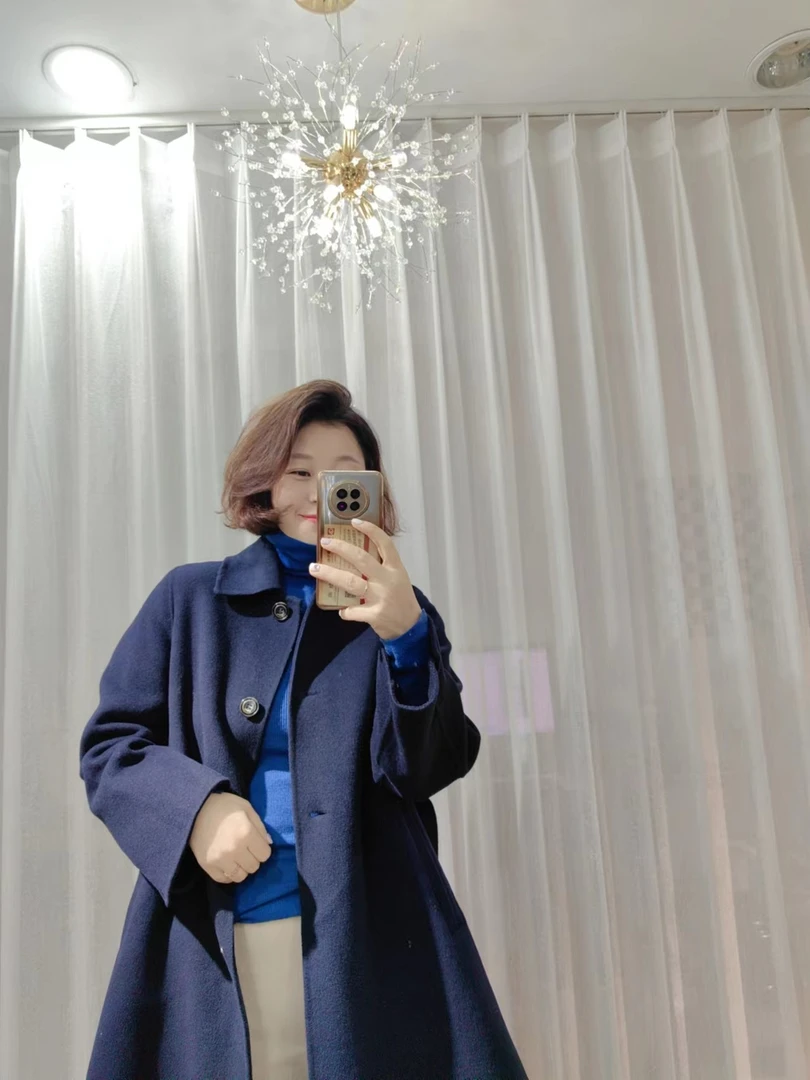 泡菜大气宽松高贵气质大衣(祐祐女装)双面羊绒