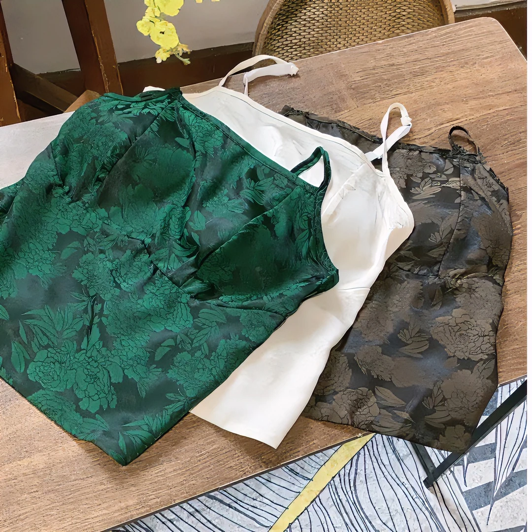 【新中式·能搭】双面穿女士一体式美背 夏百搭复古背心薄