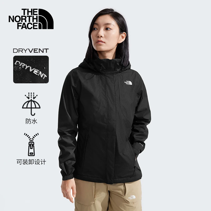 【经典款】北面硬壳冲锋衣女防水透湿连帽24春季TheNorthFace|8AV8