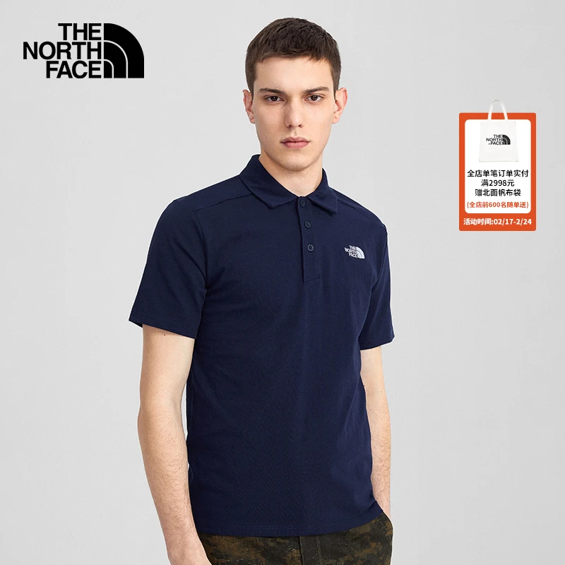 TheNorthFace北面短袖Polo户外春夏舒爽透气透气男简约百搭|5B46