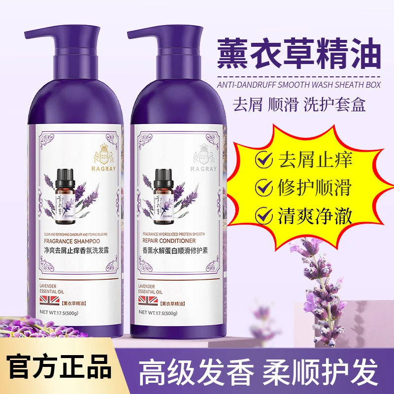 芮度·薰衣草精油护发洗发水香氛止痒洗护套装家庭柔顺清爽柔顺