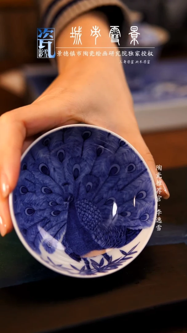 【闪购商品】陶瓷杯孔雀