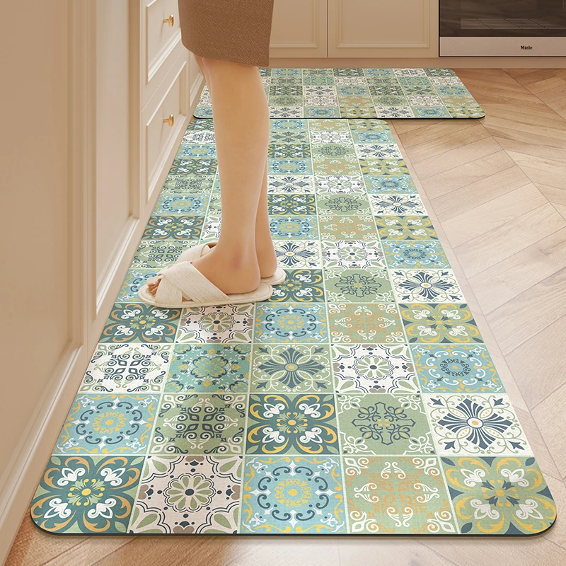 家用厨房吸水垫防滑耐脏地垫硅藻泥吸水防污垫子可擦免洗地毯防油