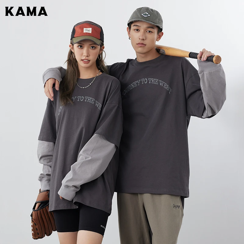 KAMA卡玛新品情侣时尚街潮休闲T恤2323501