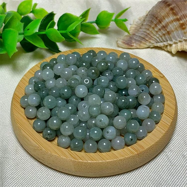 天然翡翠珠宝缅甸散珠项链毛衣链手串手链算盘珠圆珠三彩珠子