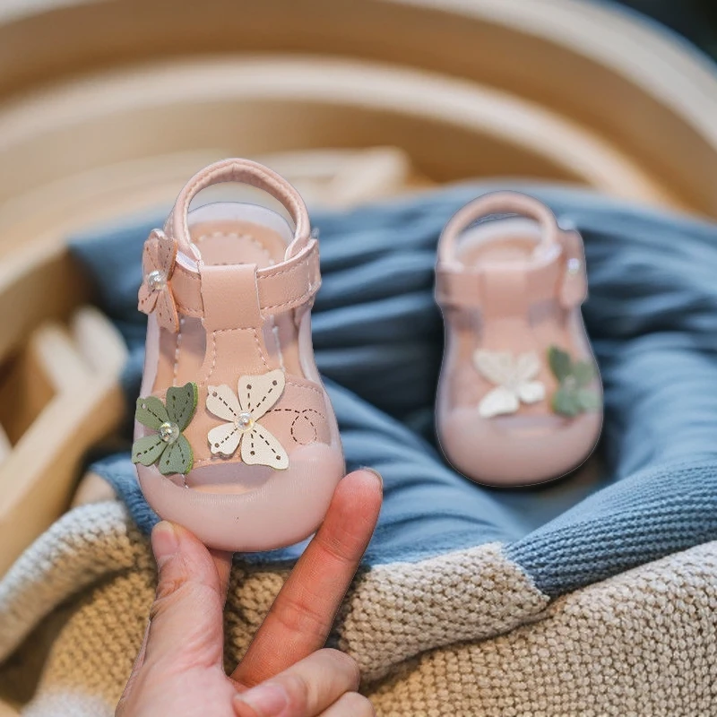 夏季新款男女宝宝学步鞋0-1-2岁婴幼儿防滑凉鞋软底小童沙滩鞋子