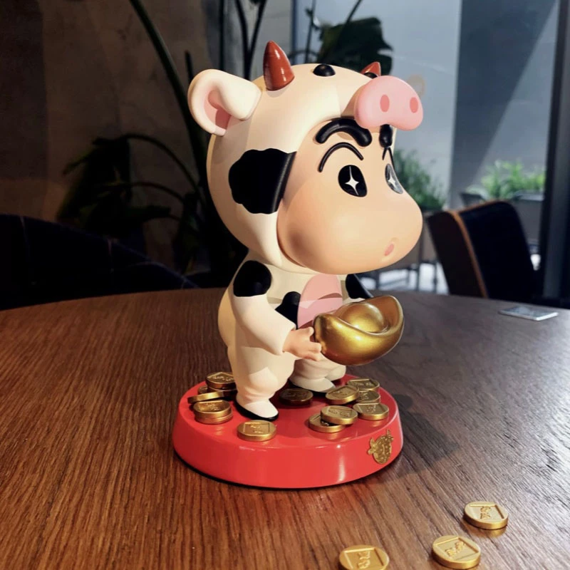 【殿堂模玩】现货 柠檬暴富奶牛蜡笔小新 树脂手办 运费到付