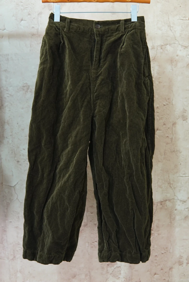 不退换原创定制春款松紧腰复古休闲长裤宽松小众女