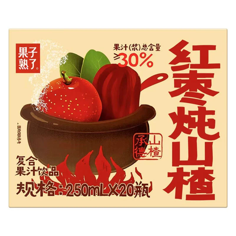 【会员超市】果子熟了红枣炖山楂 250ml*20