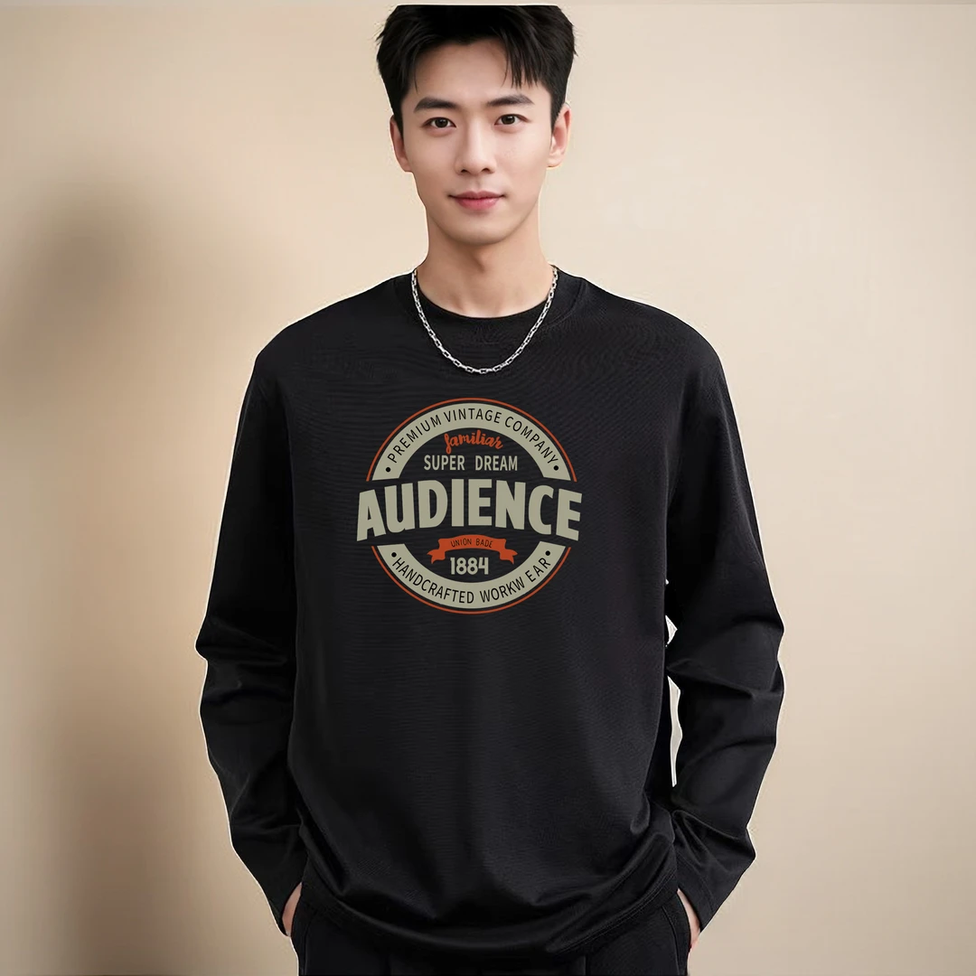 纯棉长袖T恤打底衫克重磅纯棉打底衫男女T恤内搭单穿春秋冬打底衫