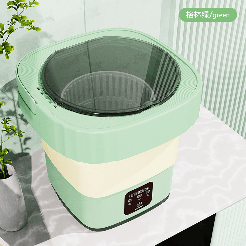 【店铺补贴】绿色瓦砾款-折叠洗衣机内衣袜子避免交叉感染抑菌