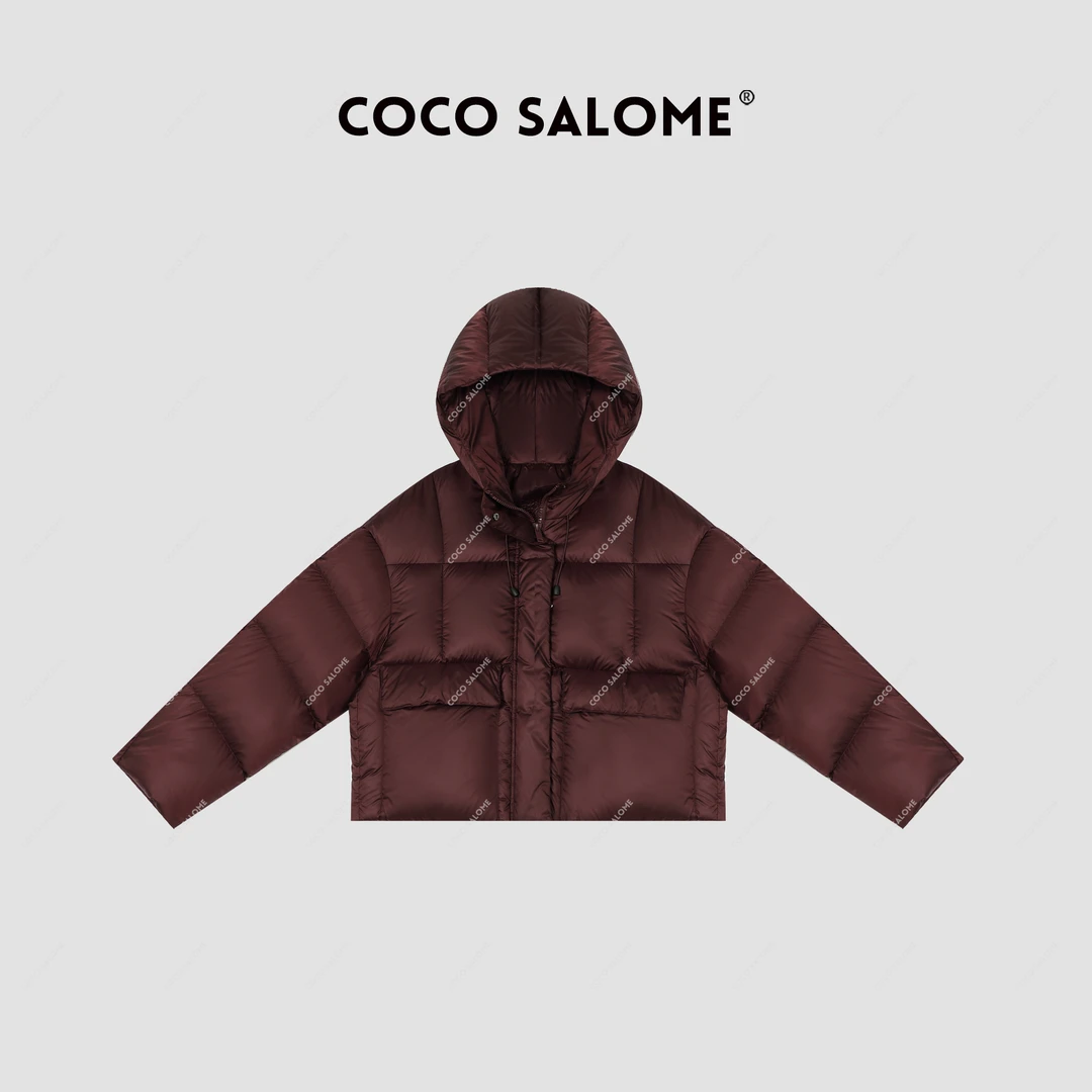 COCOSALOME①【肯豆羽绒服】冬季红色新款潮牌穿搭女装厚外套Y620