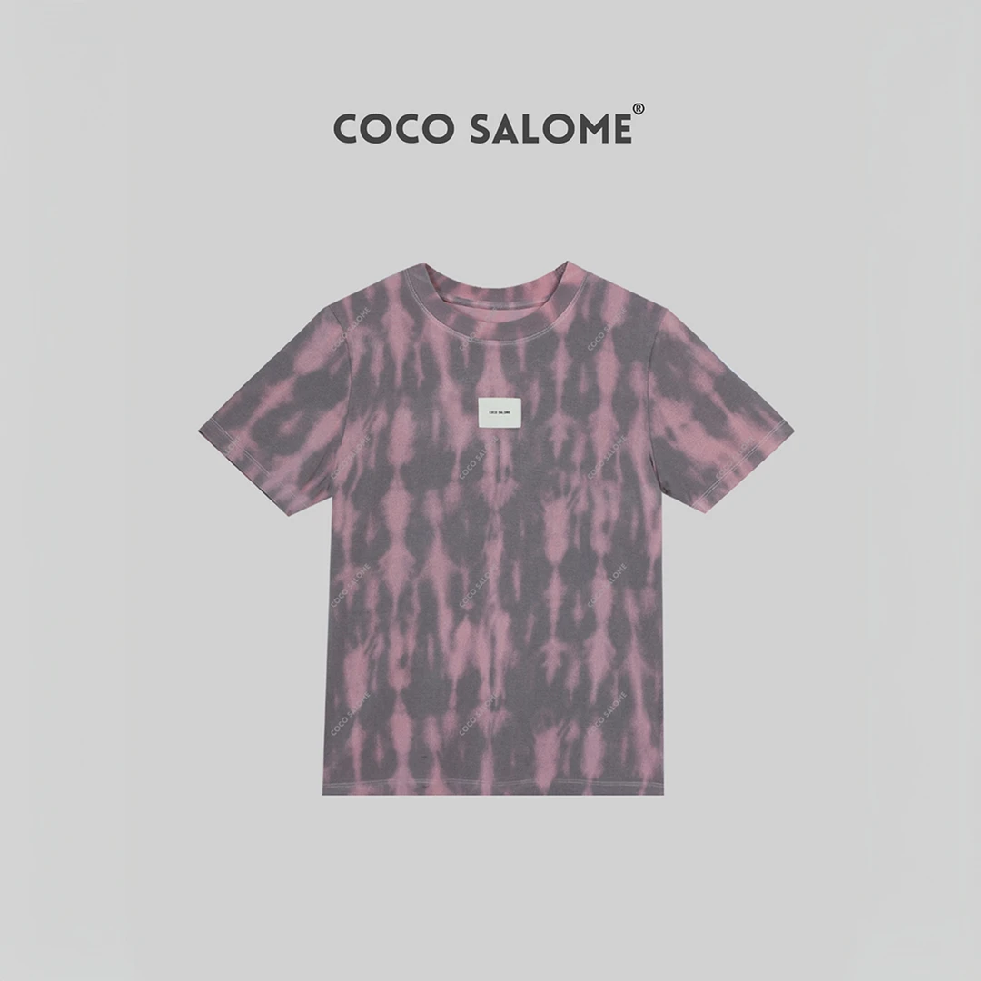 COCO SALOME① 彬彬【莫扎特】夏季时尚潮牌短袖重工扎染设计T恤179S