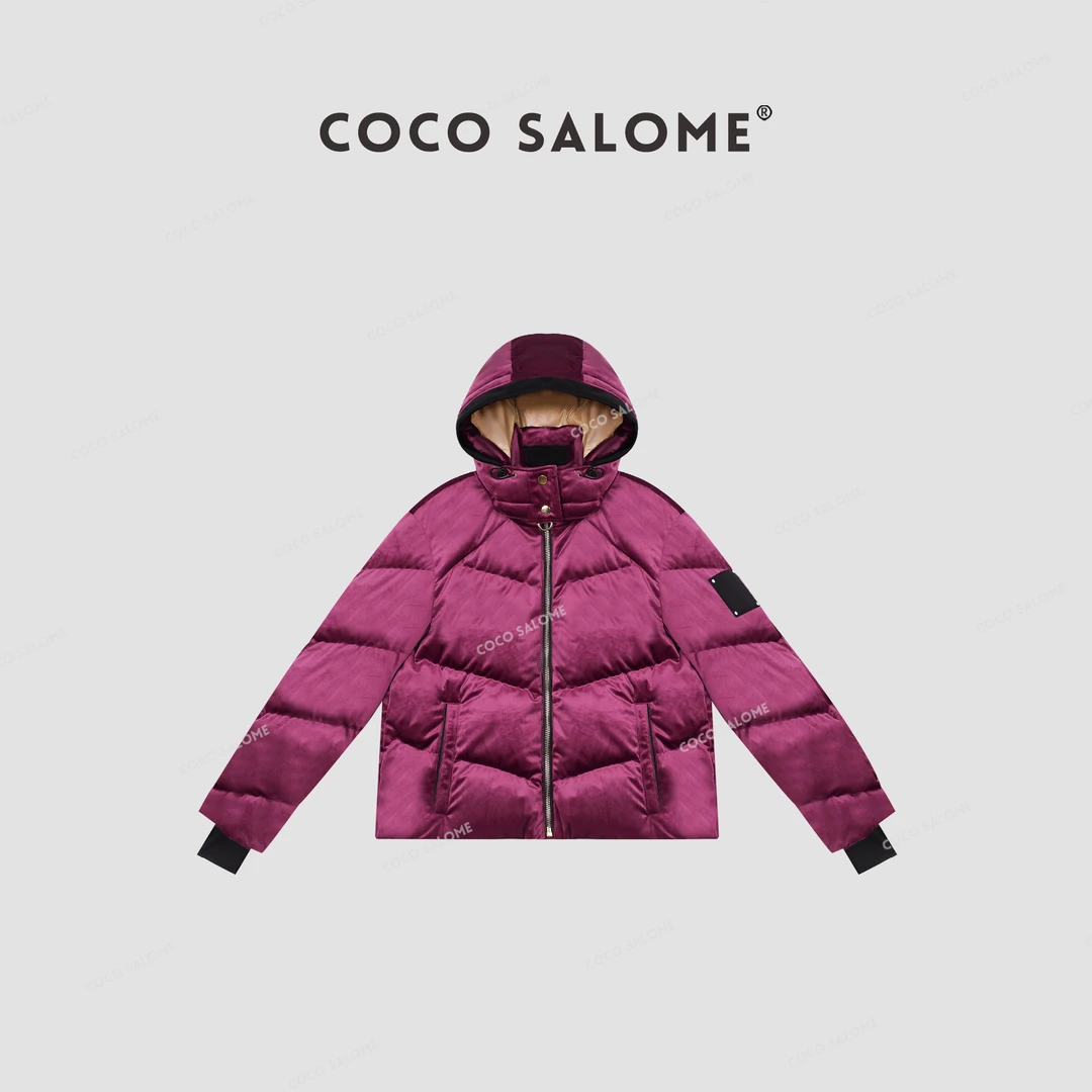 COCO SALOME①【紫晶】冬季90白鸭绒保暖羽绒服潮牌女高级外套2620