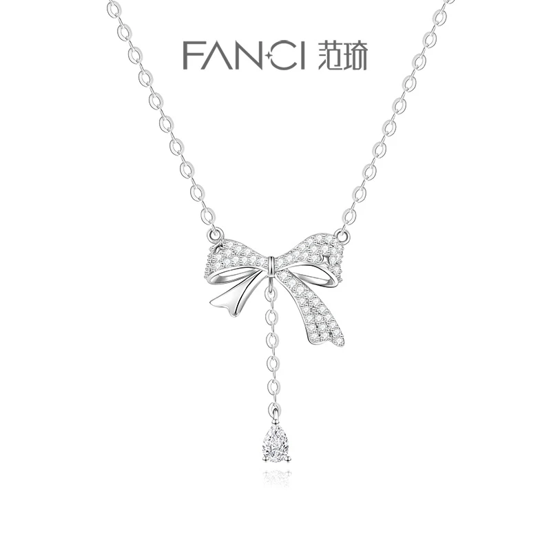 FANCI/范琦 坠链均925银 （达人专属）灵动蝴蝶结项链 少女生日礼物