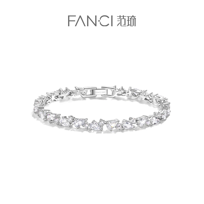 FANCI/范琦 925银手链 【鞠婧祎同款】紫藤微笑满镶手链精致气质