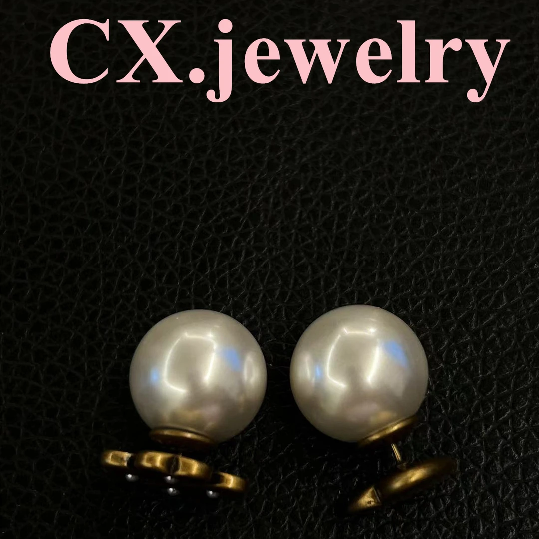 铜合金合成锆石耳饰 古铜爱心花朵耳钉8101