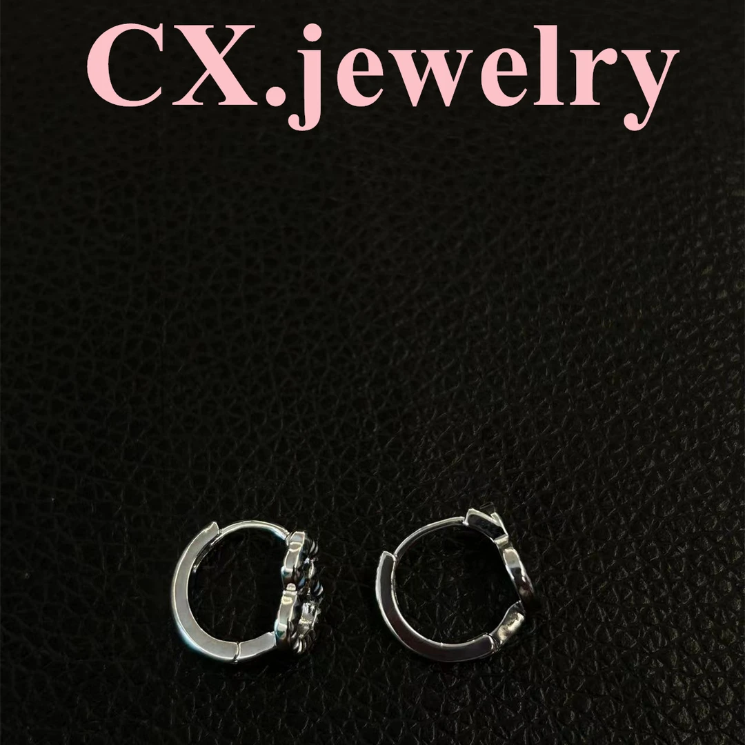 铜合金耳饰 银色葫芦耳扣8059