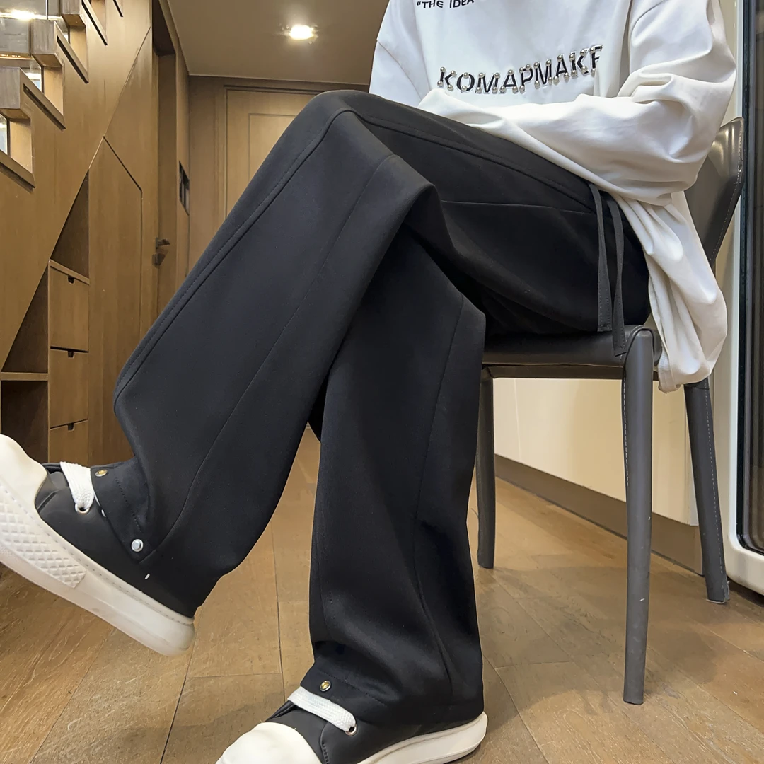 美式卫裤男2024年新款潮牌痞帅直筒阔腿运动裤宽松百搭休闲裤