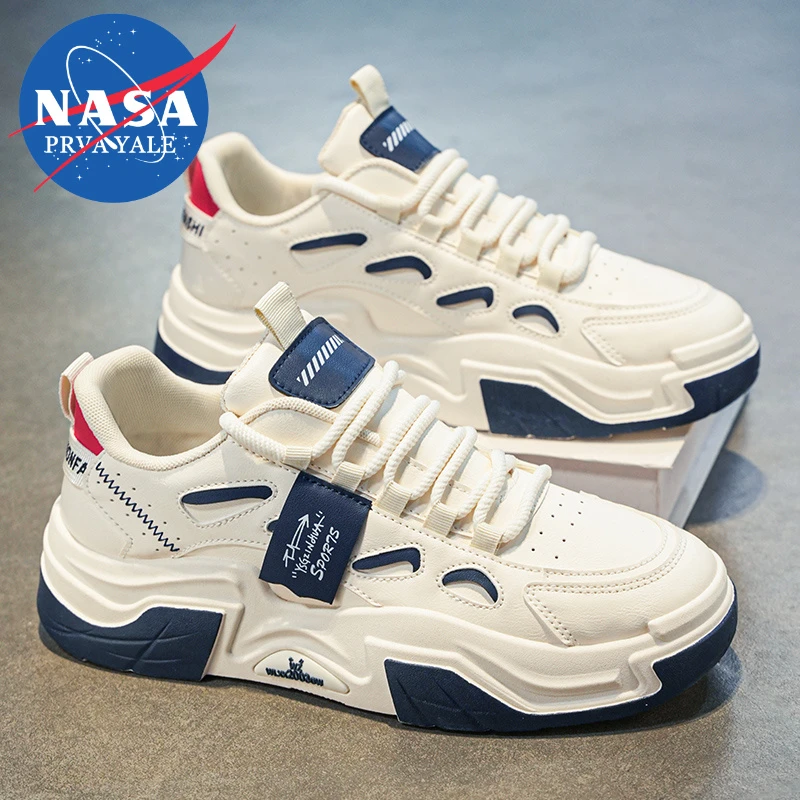 NASA联名小众潮牌男鞋夏季2025新款运动板鞋男学生韩版百搭小白鞋