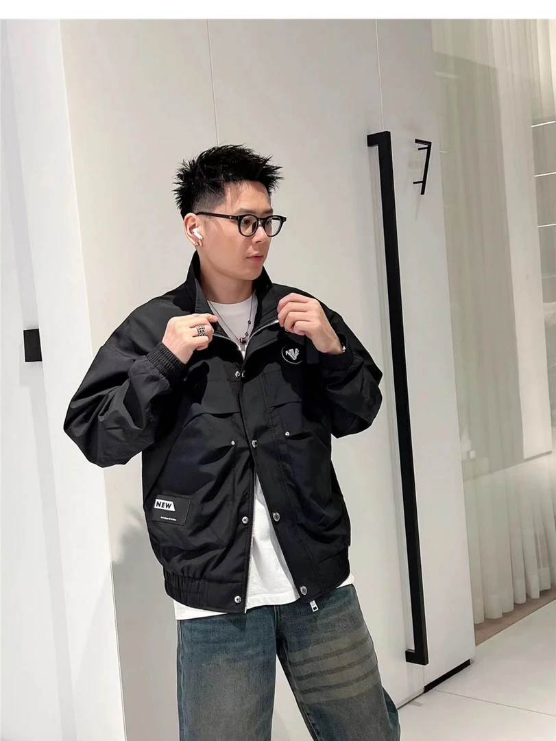 {极度空间}-HB男士潮流时尚春季立领短款夹克