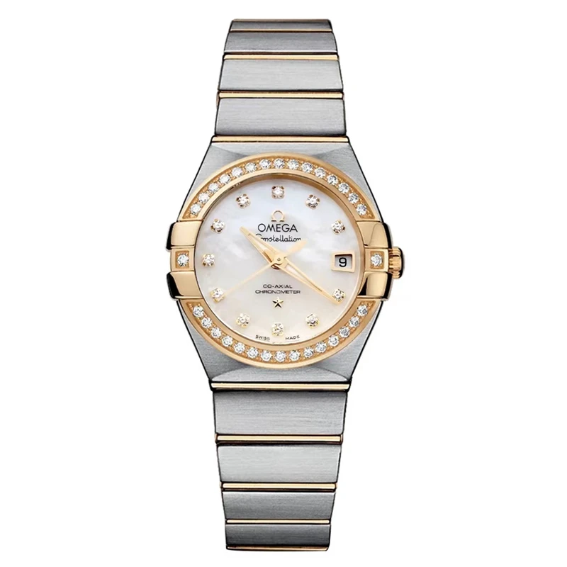 95新  Omega/欧米茄/机械手表/女款/白盘