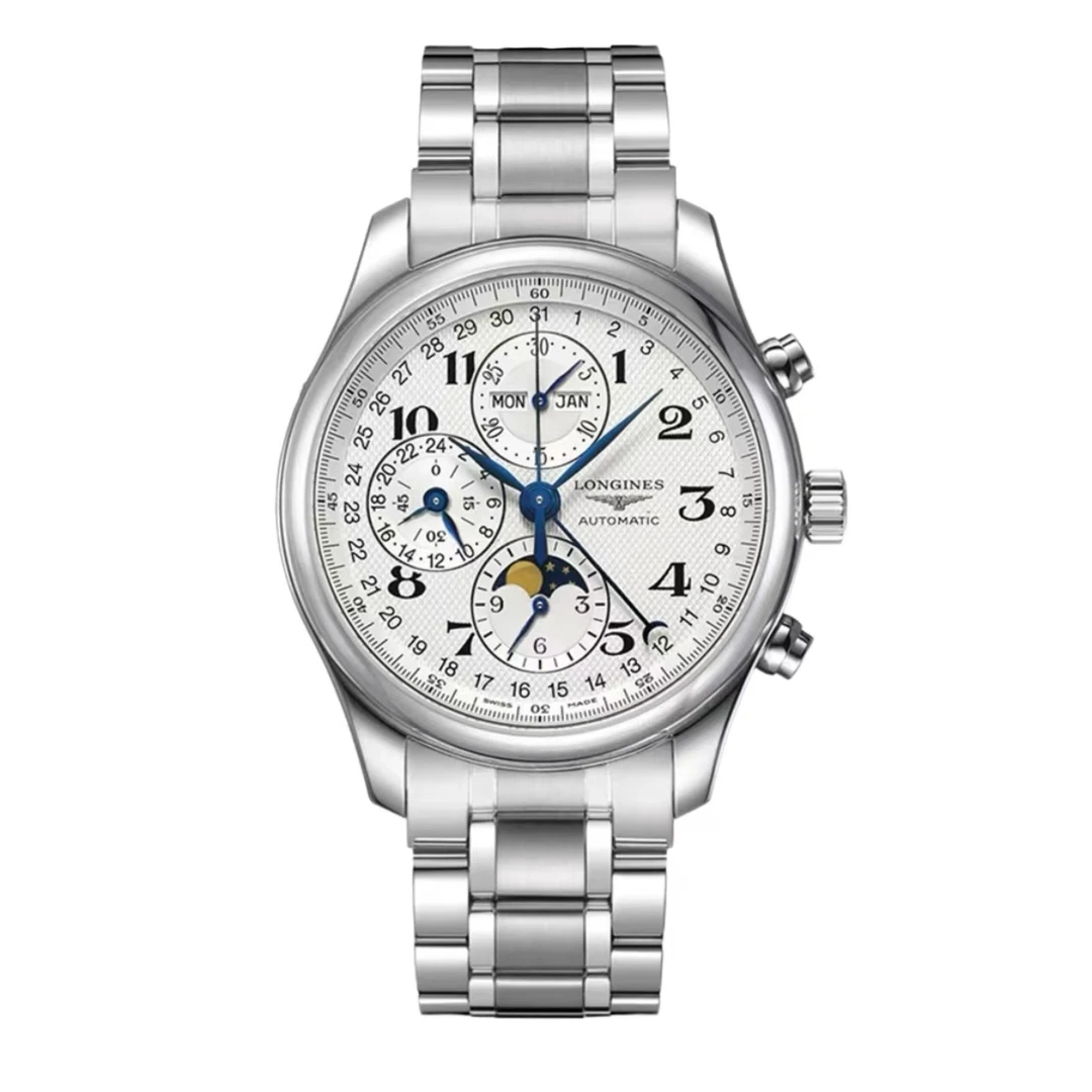 99新  Longines/浪琴/八针月相/男表/40mm/机械机芯/单表