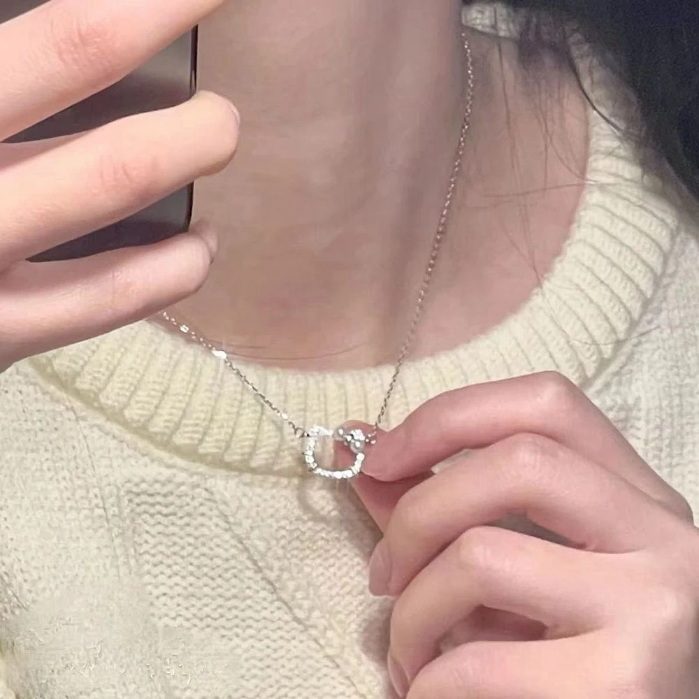 钛钢项链 HelloKitty项链女简约卡通学生小众轻奢新款可爱锁骨链
