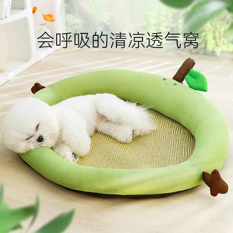 宠物夏日萌趣水果靠背窝小型幼犬春夏季垫子凉席垫散热透气窝4774