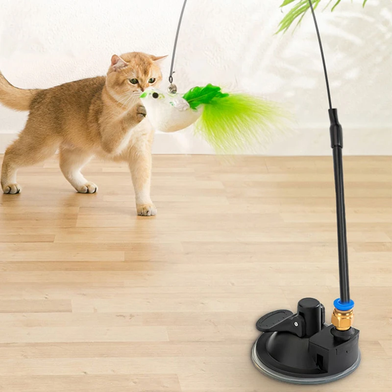 逗猫棒猫咪自嗨杆羽毛耐咬猫猫解闷神器猫钢丝长杆幼猫用品猫玩具