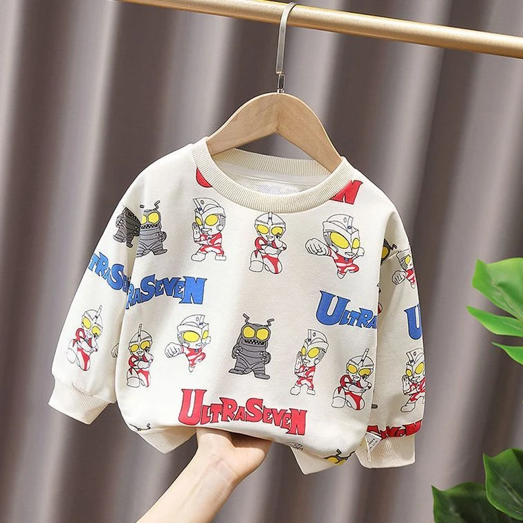 【糖果】儿童可爱卡通奥特曼卫衣男女童春秋冬装宝宝上衣韩版中小童