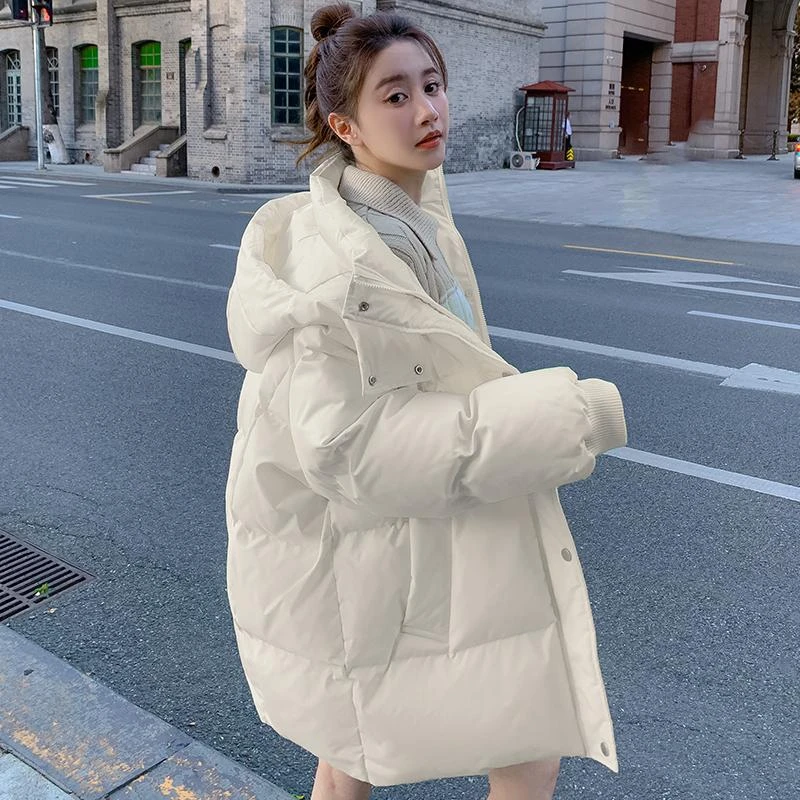 白色短款小个子棉服女冬季2024新款高级感爆款学生面包服外套百搭